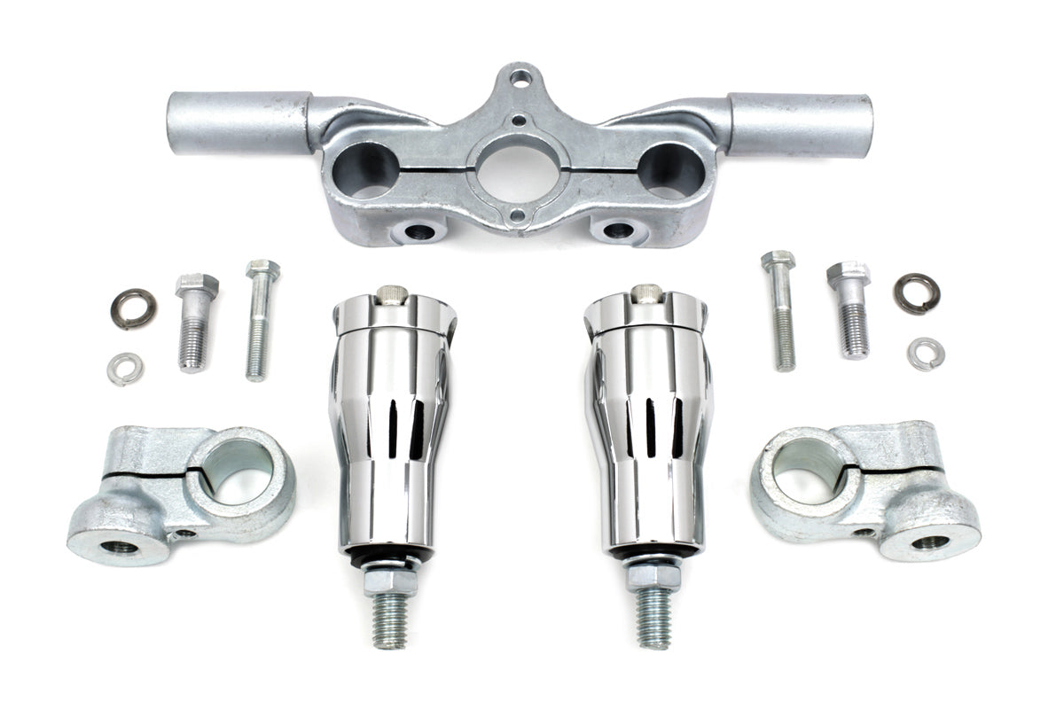 V-Twin Spring Fork Glide riser and tree kit, model 25-1167, handlebar control components