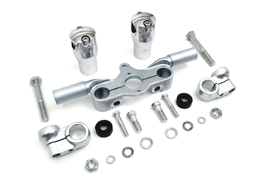 V-Twin Spring Fork Glide Riser/Tree Kit 25-1167 for motorcycle handlebar control setup