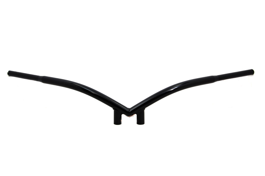 MCM 20139B V-Bar handlebar control with indents, black finish