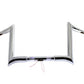 MCM 20282 12-inch chrome Z-bar handlebar with indents for motorcycle handlebar control