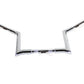 MCM 20282 12-inch chrome Z-bar handlebar with indents, motorcycle handlebar control