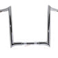 MCM 20284 16-inch chrome Z-bar handlebar with indents for motorcycle control setup