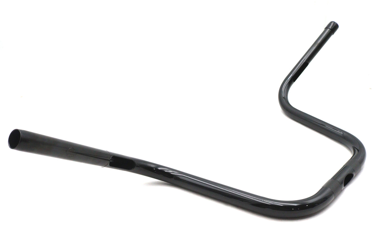 OE 55801272 12-Inch Mini Ape Hanger Handlebar with Indents, Gloss Black