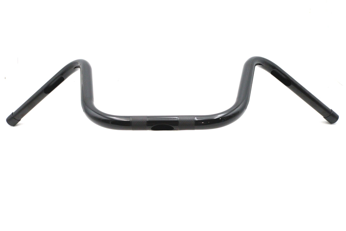 OE 55801272 12-Inch Mini Ape Hanger Handlebar with Indents, Gloss Black