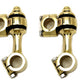 MCM 25-1271 Polished Brass Flanders riser set for handlebar controls