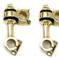 MCM 25-1271 polished brass Flanders riser set handlebar control close-up