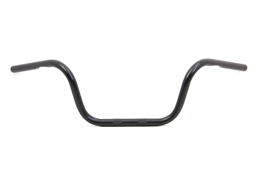 MCM 20261B 8-inch black ape hanger handlebar with indents for motorcycle handlebar control