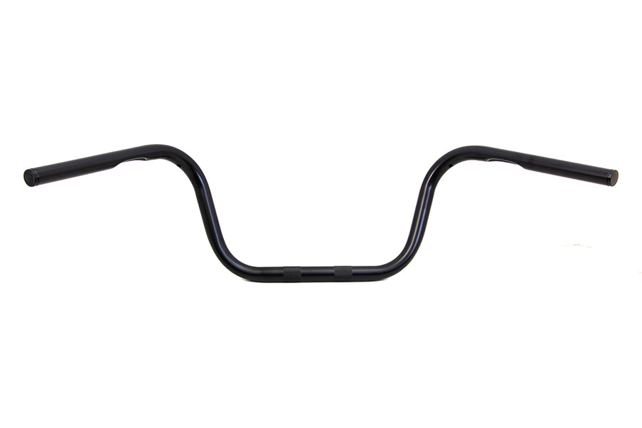MCM 20261B 8-inch black ape hanger handlebar with indents for motorcycle handlebar control