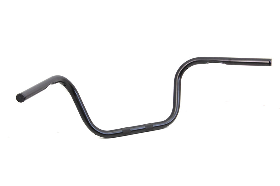 MCM 20261B 8-inch black ape hanger handlebar with indents for motorcycle handlebar control