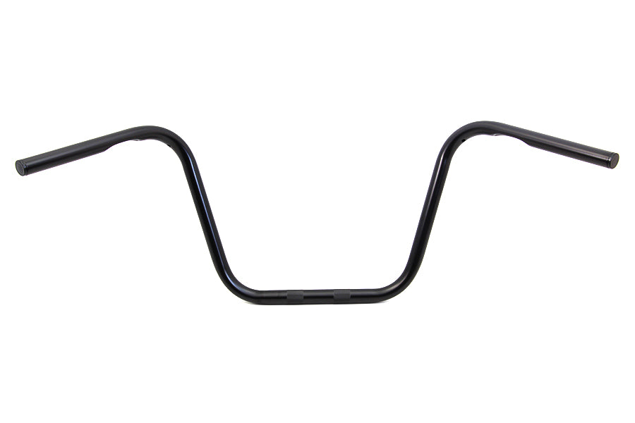 MCM 20262B 12-inch black ape hanger handlebars with indents for motorcycle handlebar control