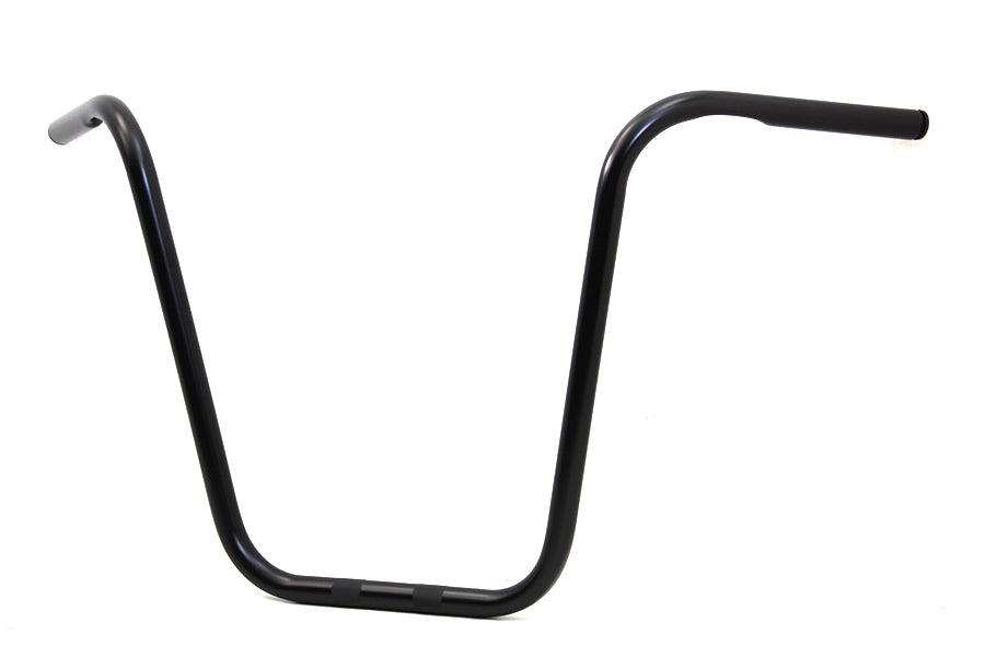 MCM 20265B 18-inch black ape hanger handlebar with indents; motorcycle handlebar control