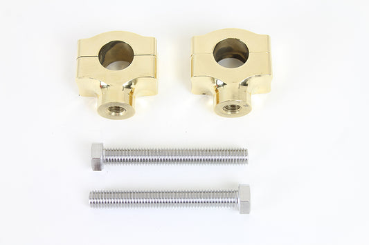 MCM H57-6087BR 1-inch brass handlebar riser set for motorcycle handlebar control