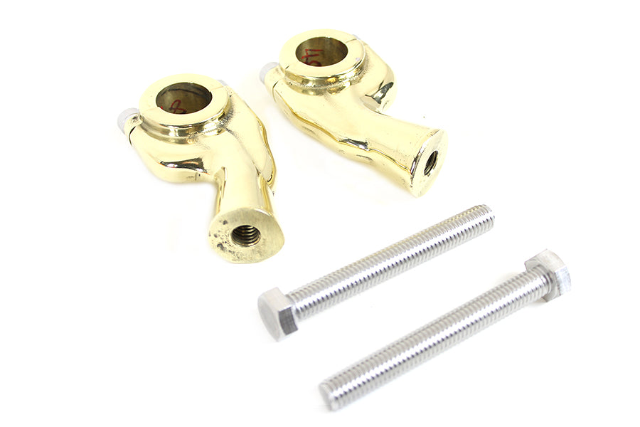 MCM H57-6088BR 1-inch pullback brass riser set for handlebar control