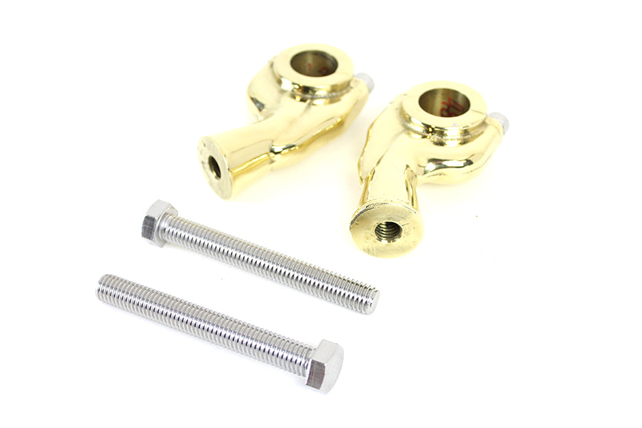 MCM H57-6088BR 1-inch pullback brass riser set for handlebar controls
