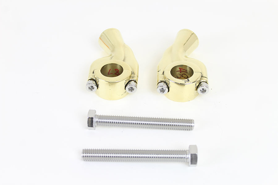 MCM H57-6088BR 1-inch pullback brass riser set for handlebar control