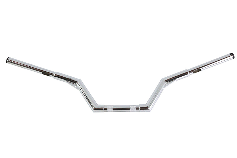 AEE 20319 chrome V-bar 1-1/4-inch handlebar control viewed against a plain background