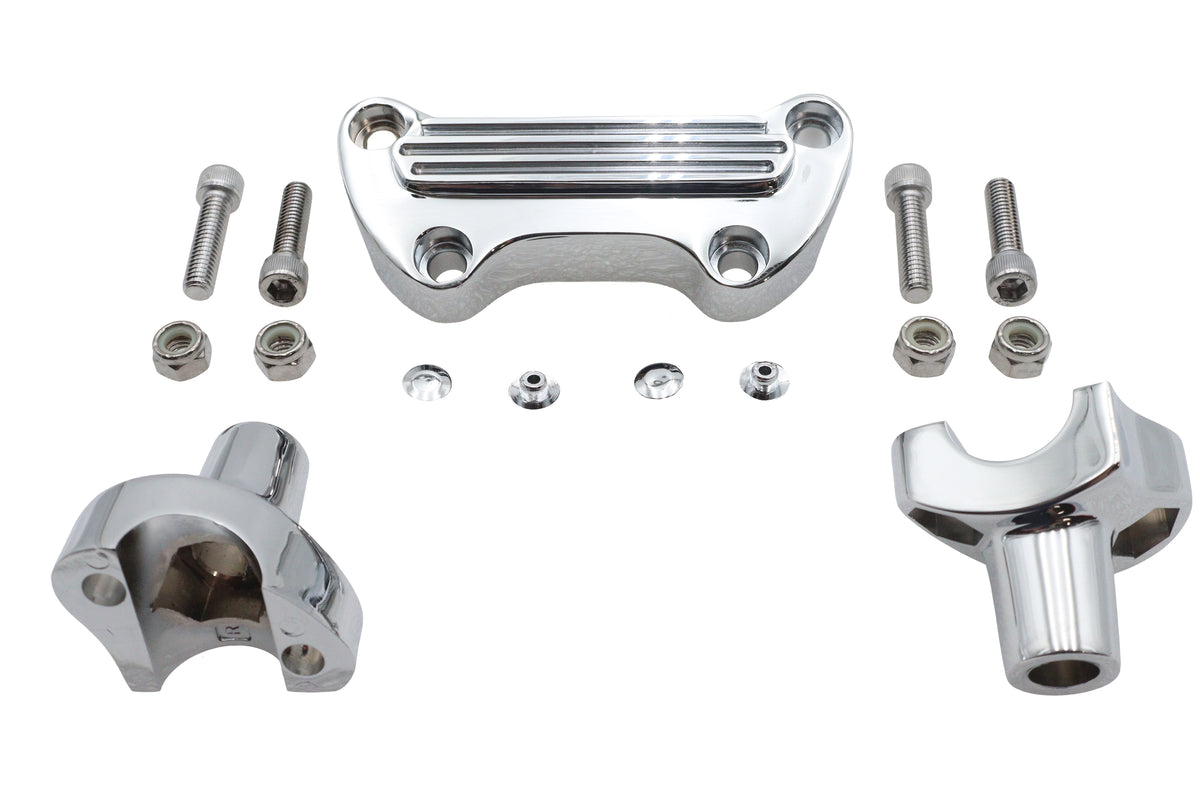 MCM 75899BS4 1-1/2-inch chrome post riser kit for handlebar controls