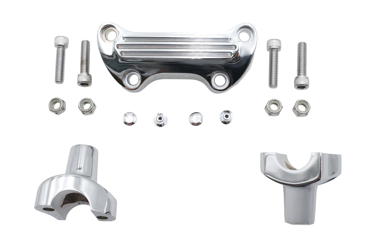 MCM 75899BS4 1-1/2-inch chrome post riser kit for handlebar control
