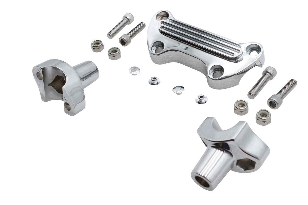 MCM 75899BS4 1-1/2-inch chrome post riser kit for handlebar control