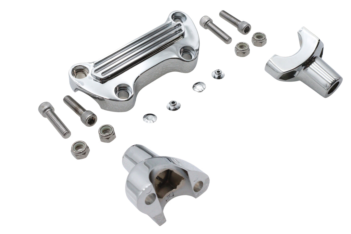 MCM 75899BS4 1-1/2-inch chrome post riser kit for handlebar control