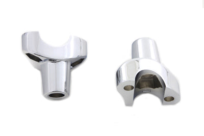 MCM 70148 chrome riser stem set for motorcycle handlebar control