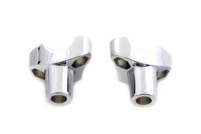 MCM 70148 chrome riser stem set for handlebar control, shown against a clean background