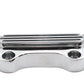 MCM 03-0107O finned riser top clamp chrome handlebar control crescent-shaped component