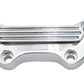 MCM 03-0107O chrome finned riser top clamp for handlebar control