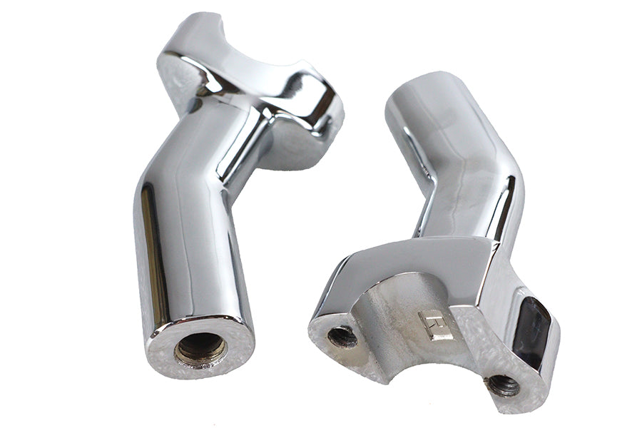 MCM 13623S4 4-1/2-inch chrome pullback riser stem for motorcycle handlebar control