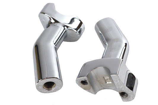 MCM 13623S4 4-1/2-inch chrome pullback riser stem for motorcycle handlebar control