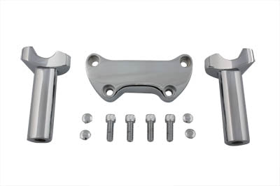 MCM 63008 4-1/2-inch chrome post riser kit for handlebar control, shown from the side