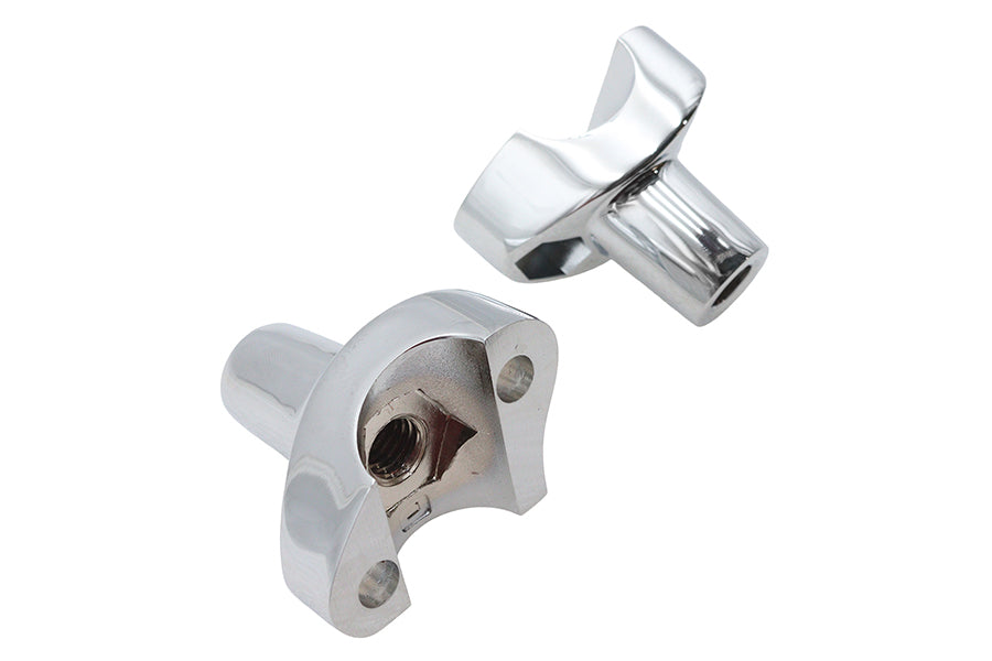 MCM 74993 chrome riser stem set for handlebar controls