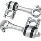 MCM 57-0005 Replica Flanders 4-1/4-Inch Chrome Riser Set