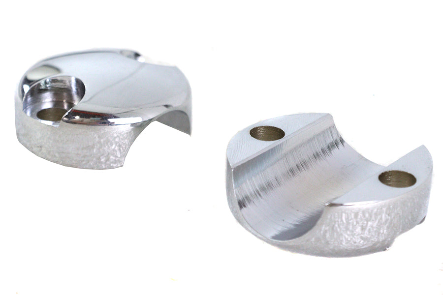 MCM 25-2137 chrome replica glide riser top set for handlebar control