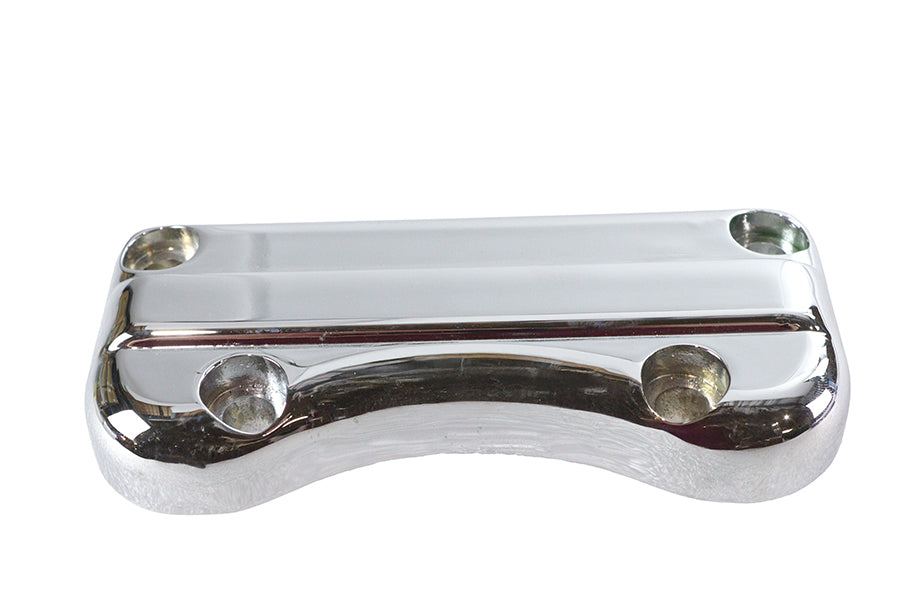 MCM 25-2138 chrome antique top riser clamp handlebar control viewed on a white background