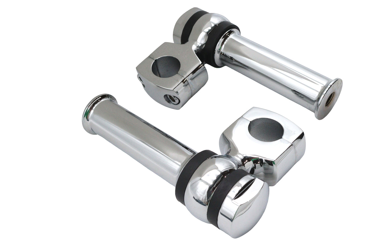 MCM 57-0016 chrome 4-1/4-inch offset dog bone riser set for handlebar control