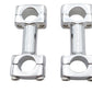 Paughco 356 3-inch dog bone riser set in chrome for motorcycle handlebar control
