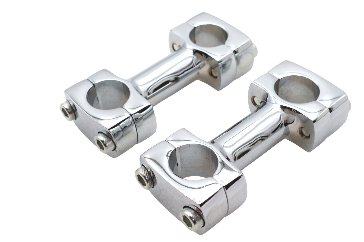Paughco 356 3-inch chrome dog bone riser set for motorcycle handlebars