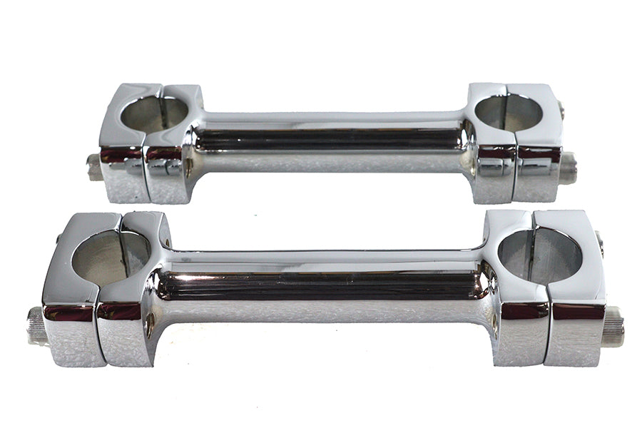 Paughco 357 5-inch chrome dog bone riser set for motorcycle handlebar controls