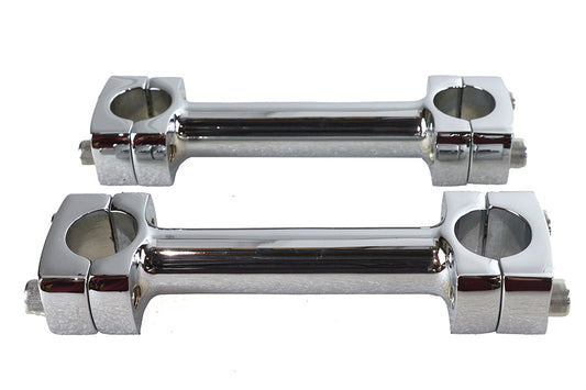 Paughco 357 5-inch chrome dog bone riser set for motorcycle handlebar controls