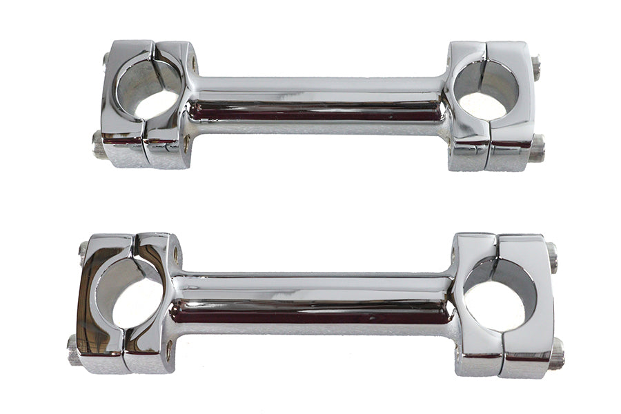 Paughco 357 5-inch chrome dog bone riser set for motorcycle handlebar control