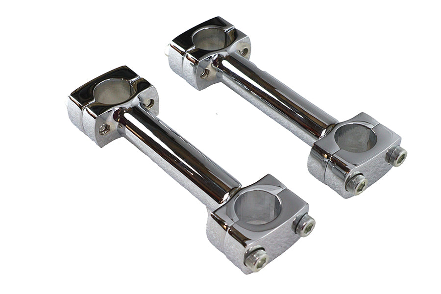 Paughco 357 5-inch chrome dog bone riser set for motorcycle handlebar controls