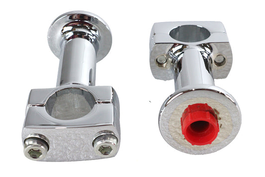 Paughco 25-2200 chrome 3-inch handlebar post riser set for motorcycle handlebar controls