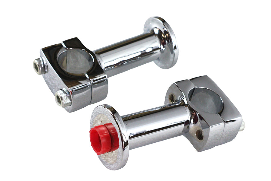 Paughco 25-2200 3-inch chrome post riser set for motorcycle handlebar controls