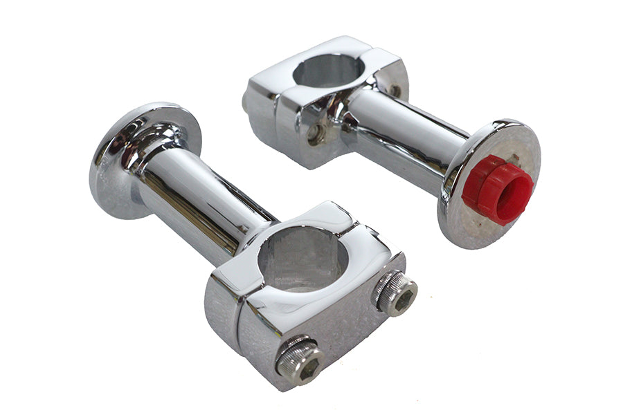 Paughco 25-2200 3-inch chrome post riser set for motorcycle handlebar controls