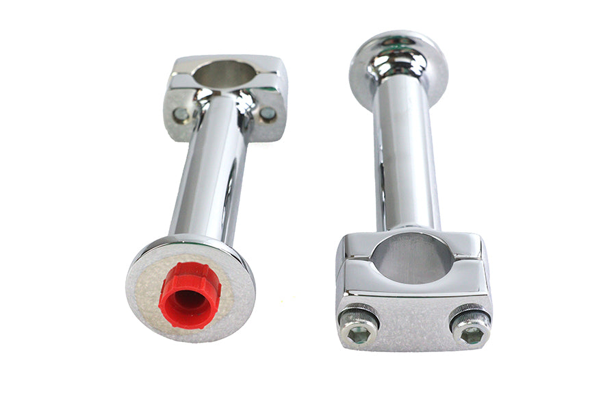 Paughco 354 5-inch chrome post riser set for motorcycle handlebar controls