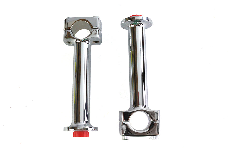 Paughco 354 5-inch chrome post riser set for motorcycle handlebar controls