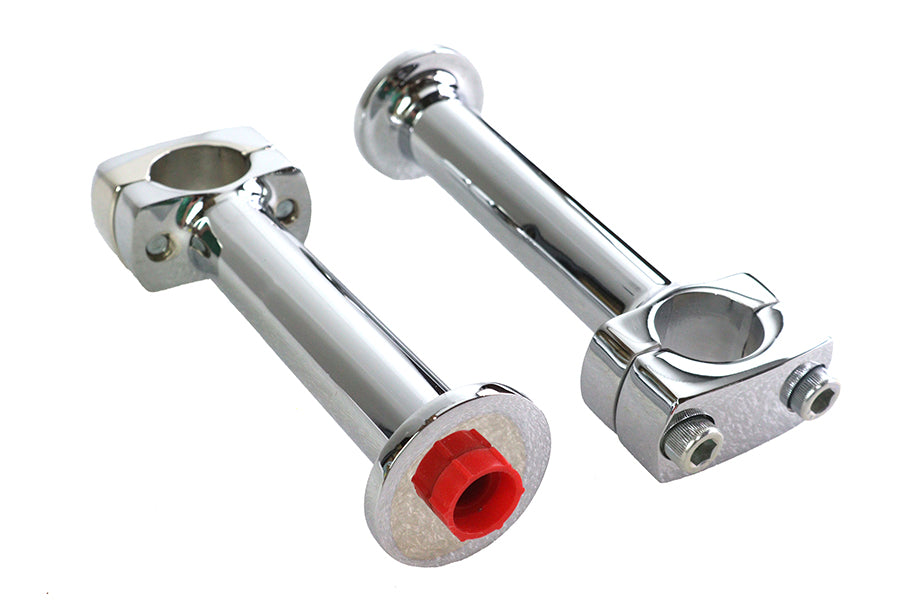 Paughco 354 5-inch chrome post riser set for motorcycle handlebar controls