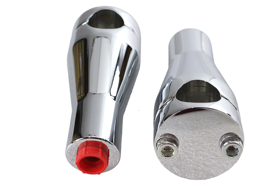 Paughco 350 4-inch chrome glide riser set for motorcycle handlebar controls
