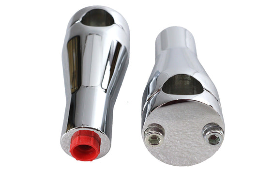 Paughco 350 4-inch chrome glide riser set for motorcycle handlebar controls
